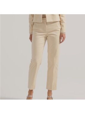 J. Crew Straight-Leg Trousers  pants velvet  butter yellow color Size 4p Cotton